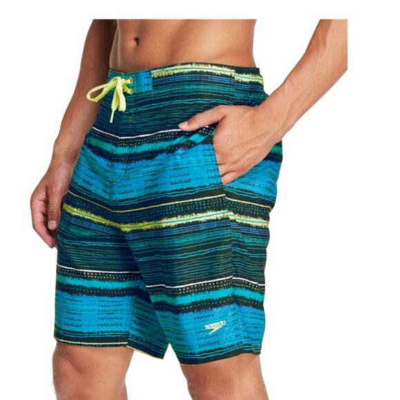 SPEEDO Mens Blue Printed Blue Board Shorts Swim Stretch Shorts XXL NWT - Picture 3 of 3